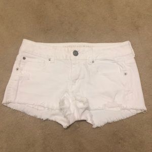 White Cutoff Shorts